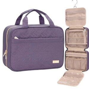 NEW Nishel Quilted Purple Toiletries Travel Bag XL